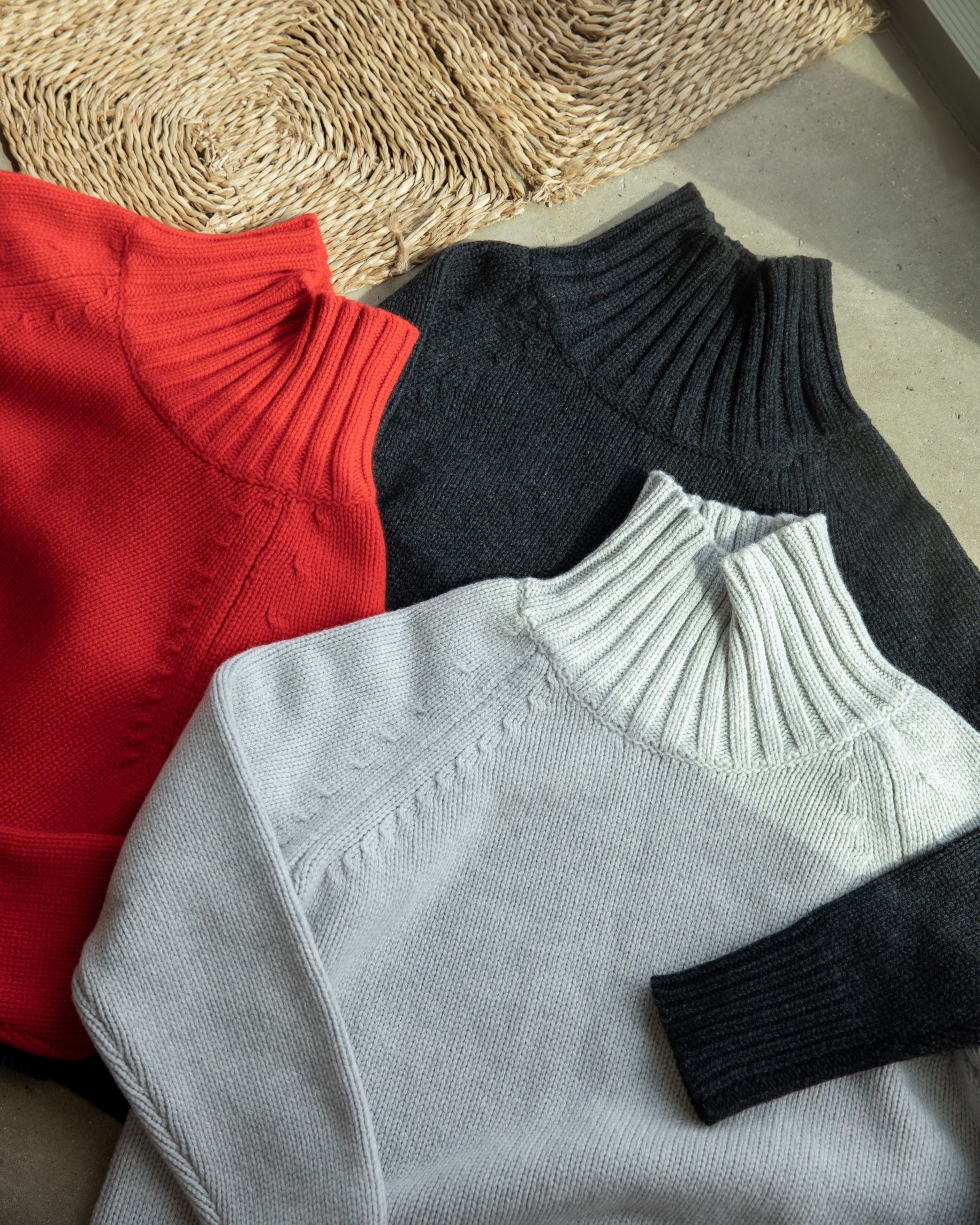 Cosy Navygrey knits in the press