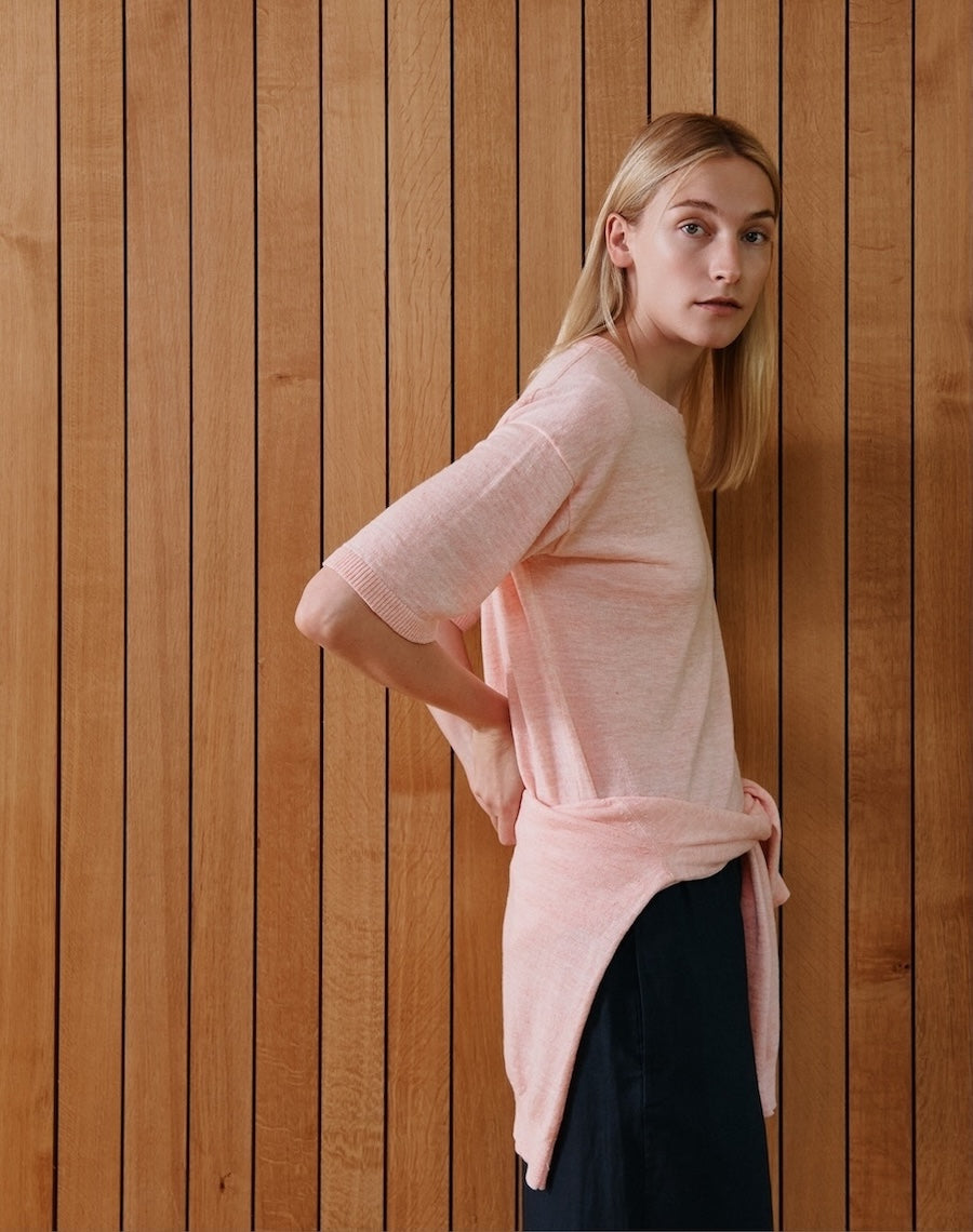 The Summer Knit Tee - Peach Sand / Archive Sale