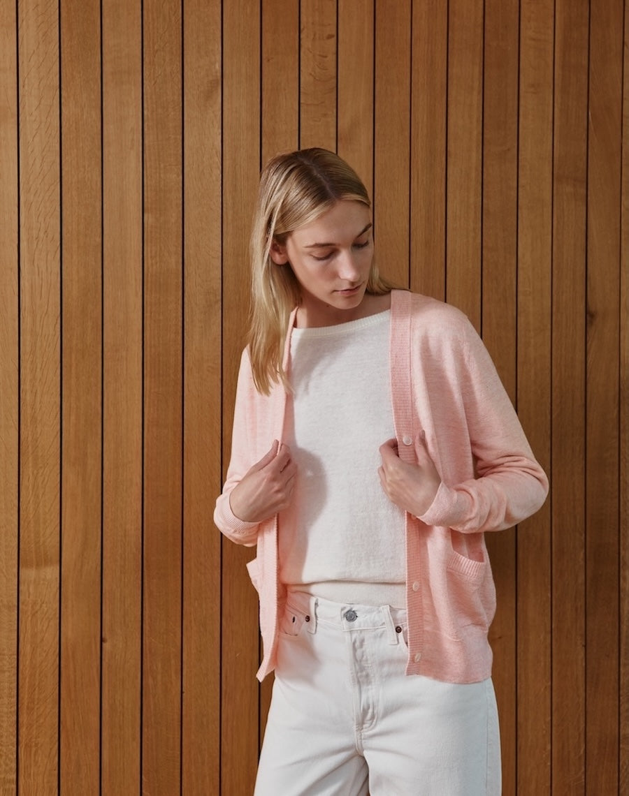 The Summer Cardigan - Peach Sand / Archive Sale