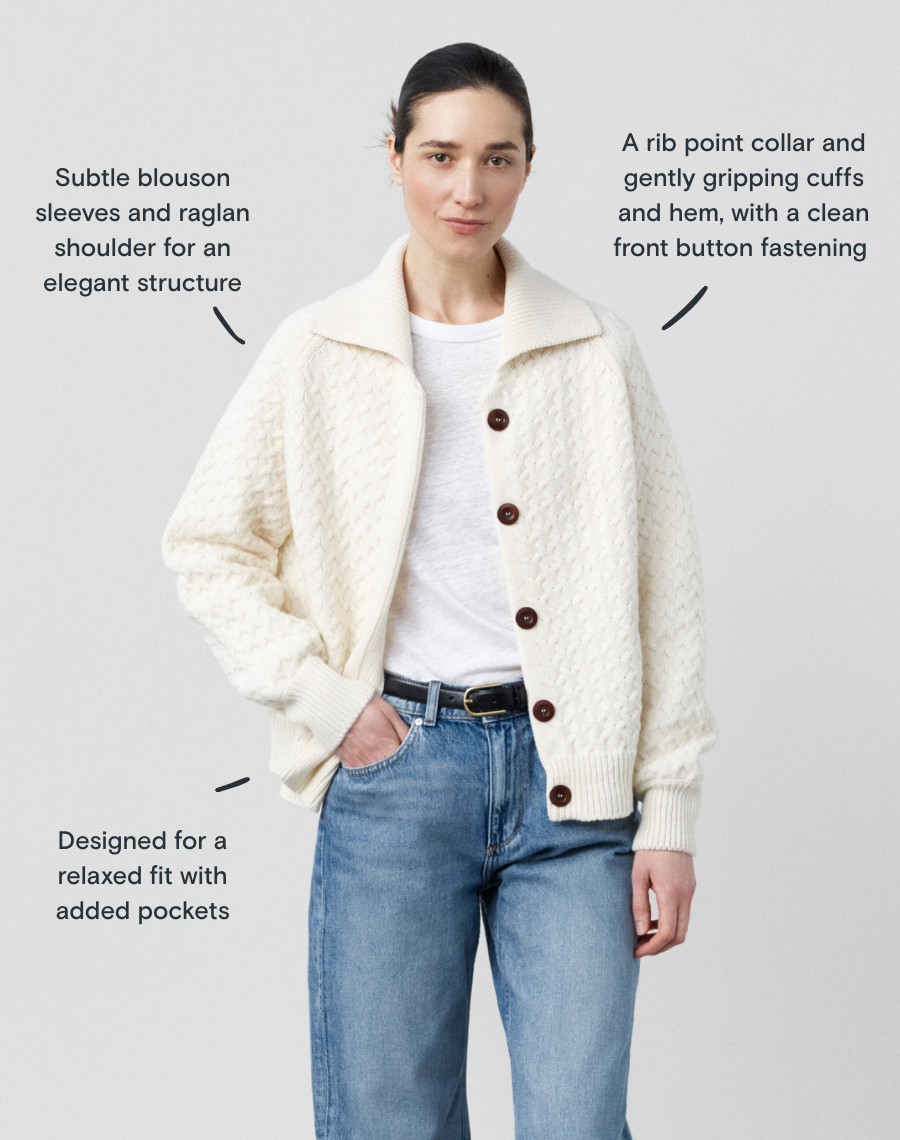 The Maree Jacket - Undyed Ecru
