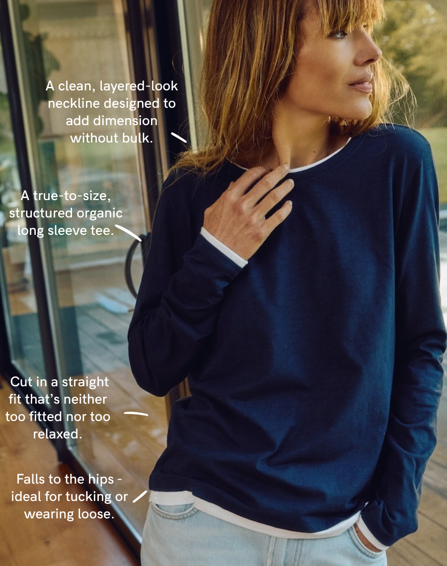The Layered Tee / Long Sleeve - Navy