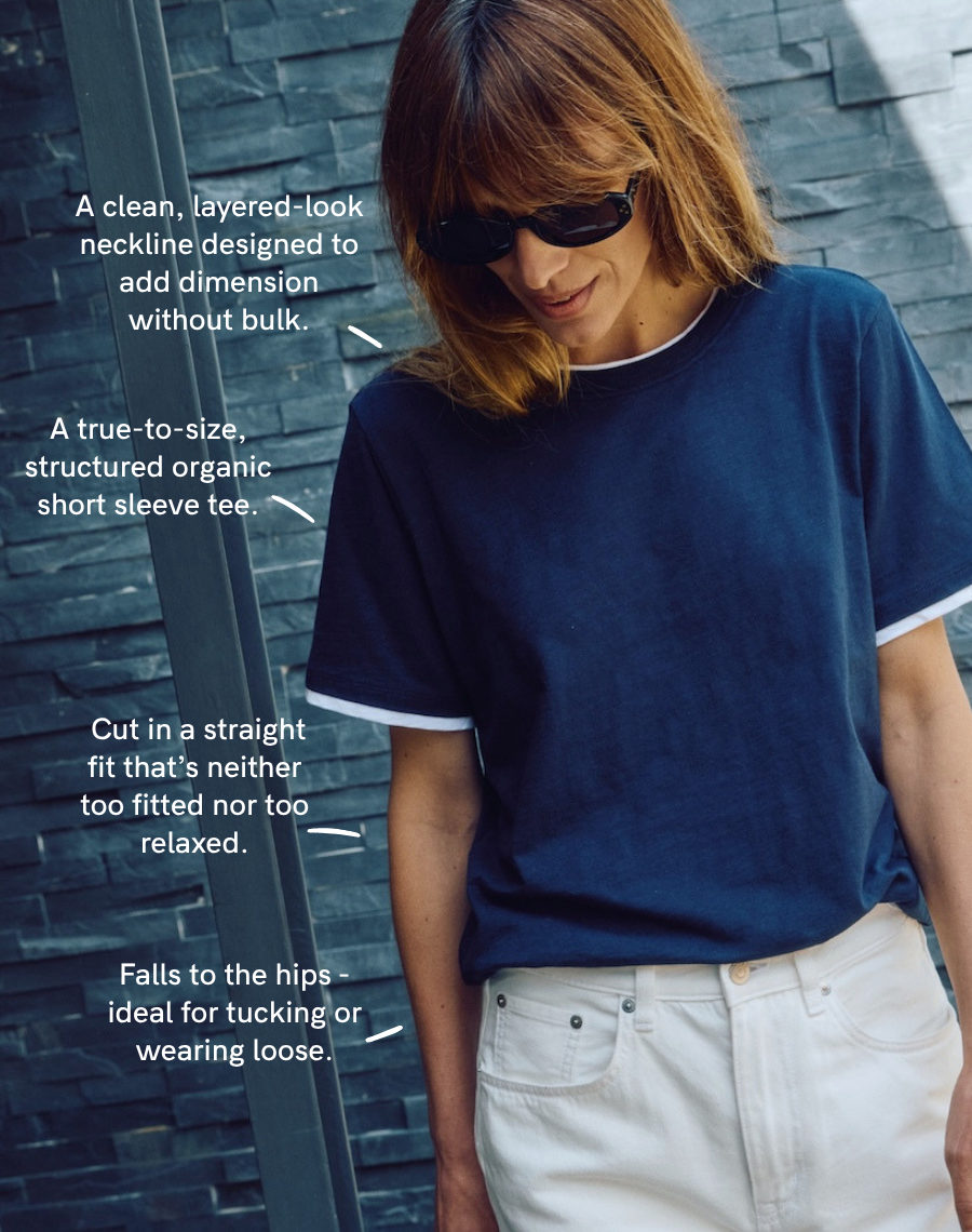 The Layered Tee / Short Sleeve - Navy