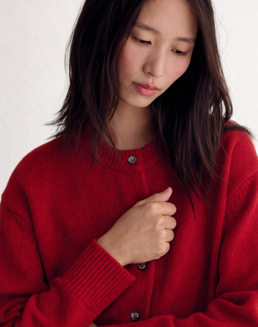 The Easy Cardigan - Carmine