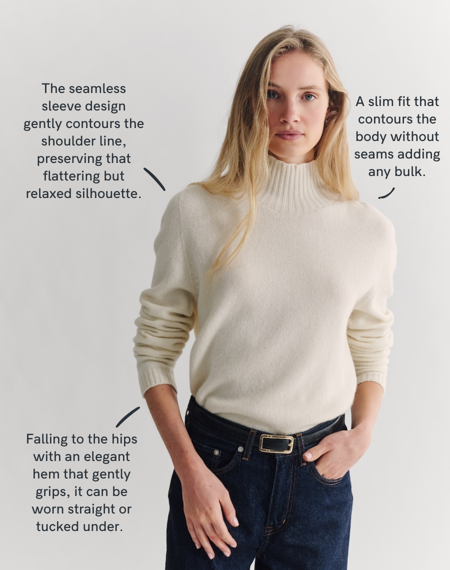 The New Classic Funnel - Undyed Ecru
