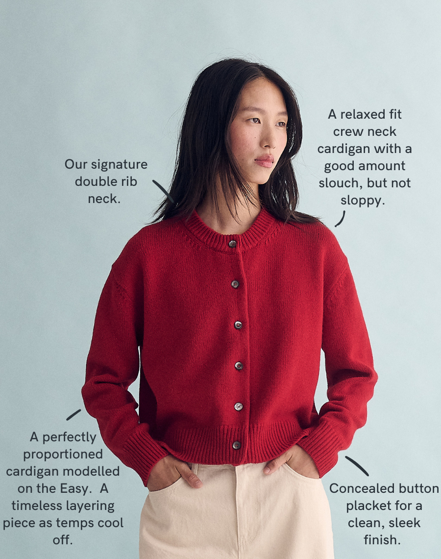 The Easy Cardigan - Carmine
