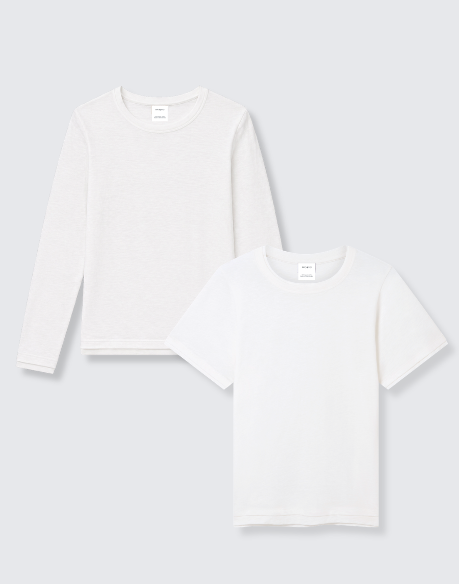 The Layered Tee Duo Set - White