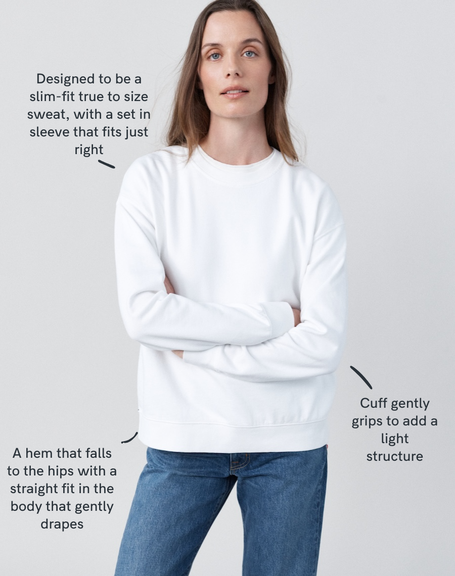 The Lived-In Loopback / Classic-Fit - White / Archive Sale