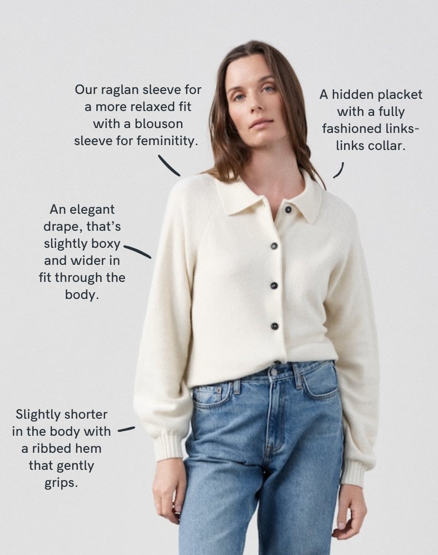 The Collared Button-Up - Undyed Ecru / Archive Sale