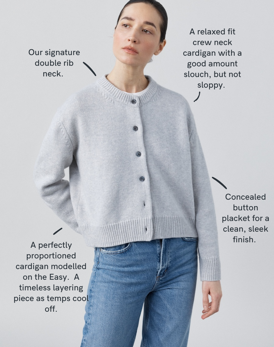 The Easy Cardigan - Cloud Grey / Archive Sale