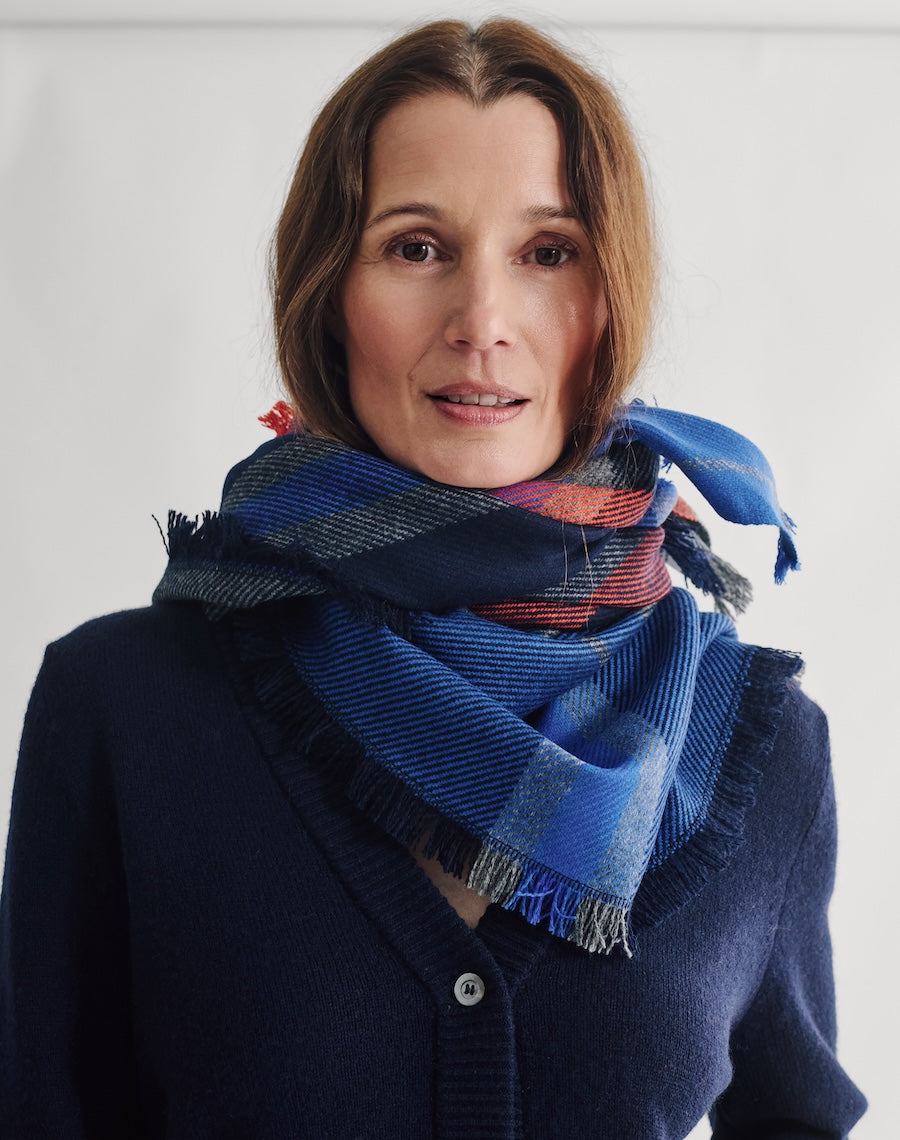 The Clauran Tartan Scarf - Linnhe Blue