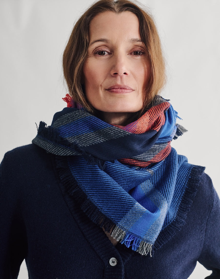 The Clauran Tartan Scarf - Linnhe Blue