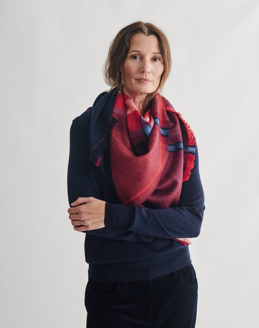 The Clauran Tartan Scarf - Cairngorms Red