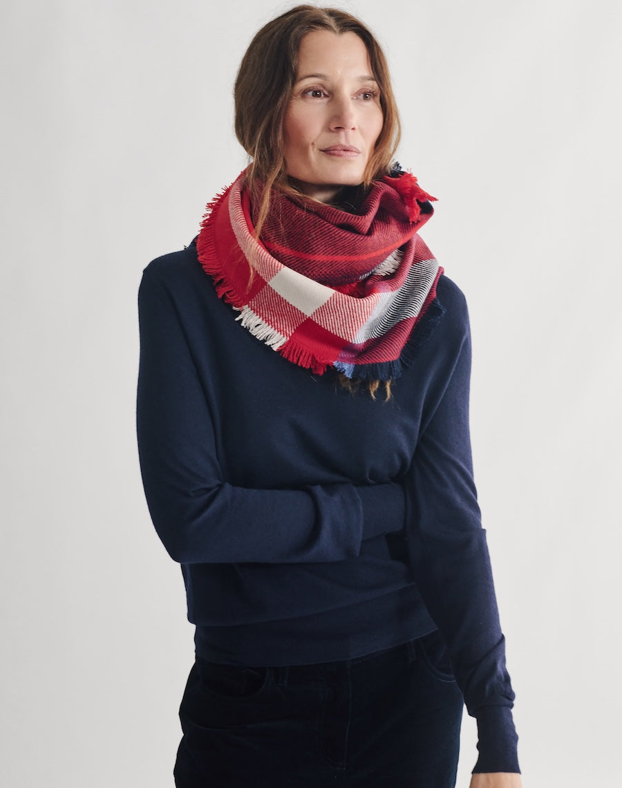 The Clauran Tartan Scarf - Cairngorms Red