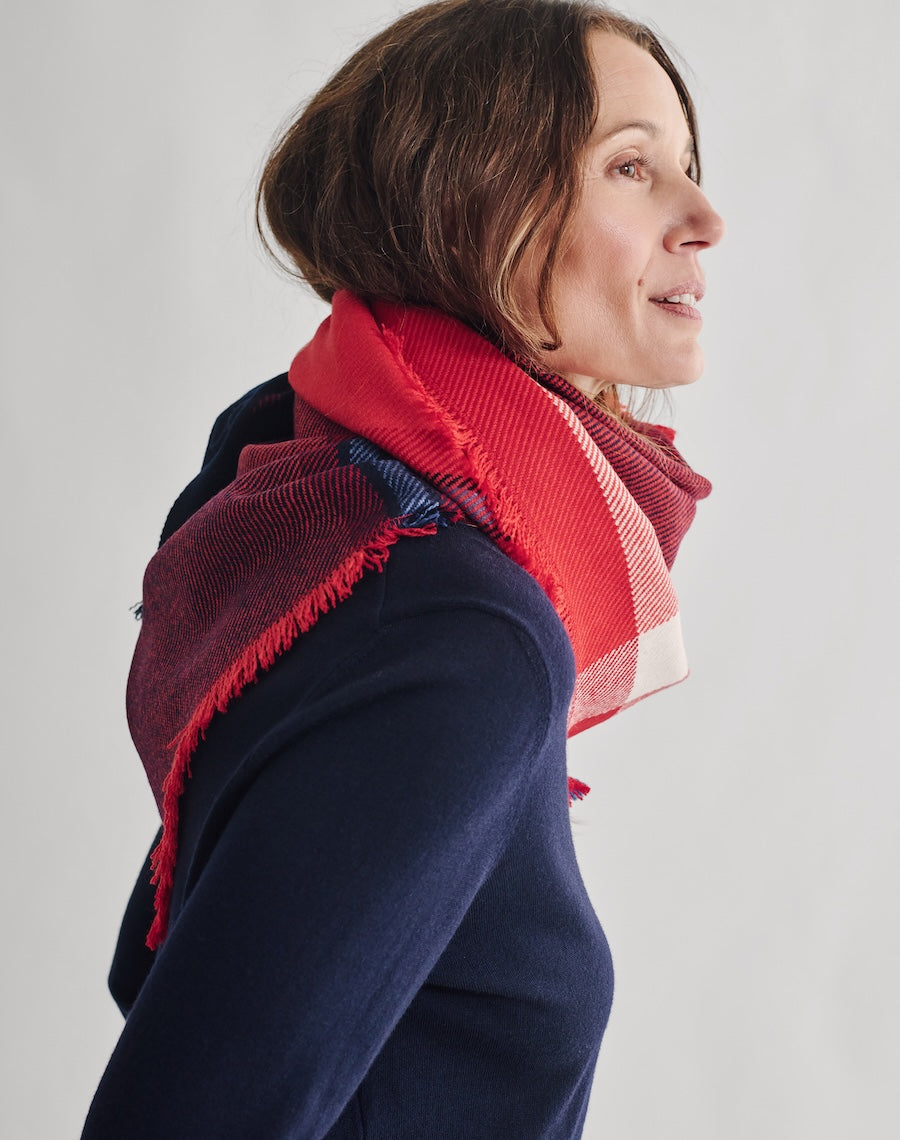 The Clauran Tartan Scarf - Cairngorms Red