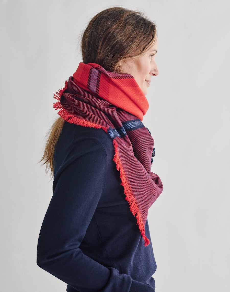 The Clauran Tartan Scarf - Cairngorms Red
