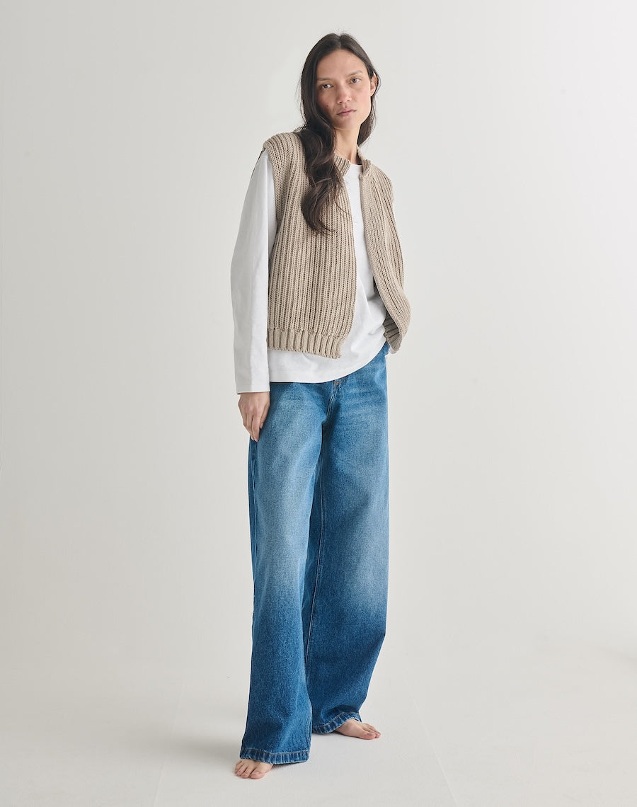 Cotton Knitted Sleeveless Vest