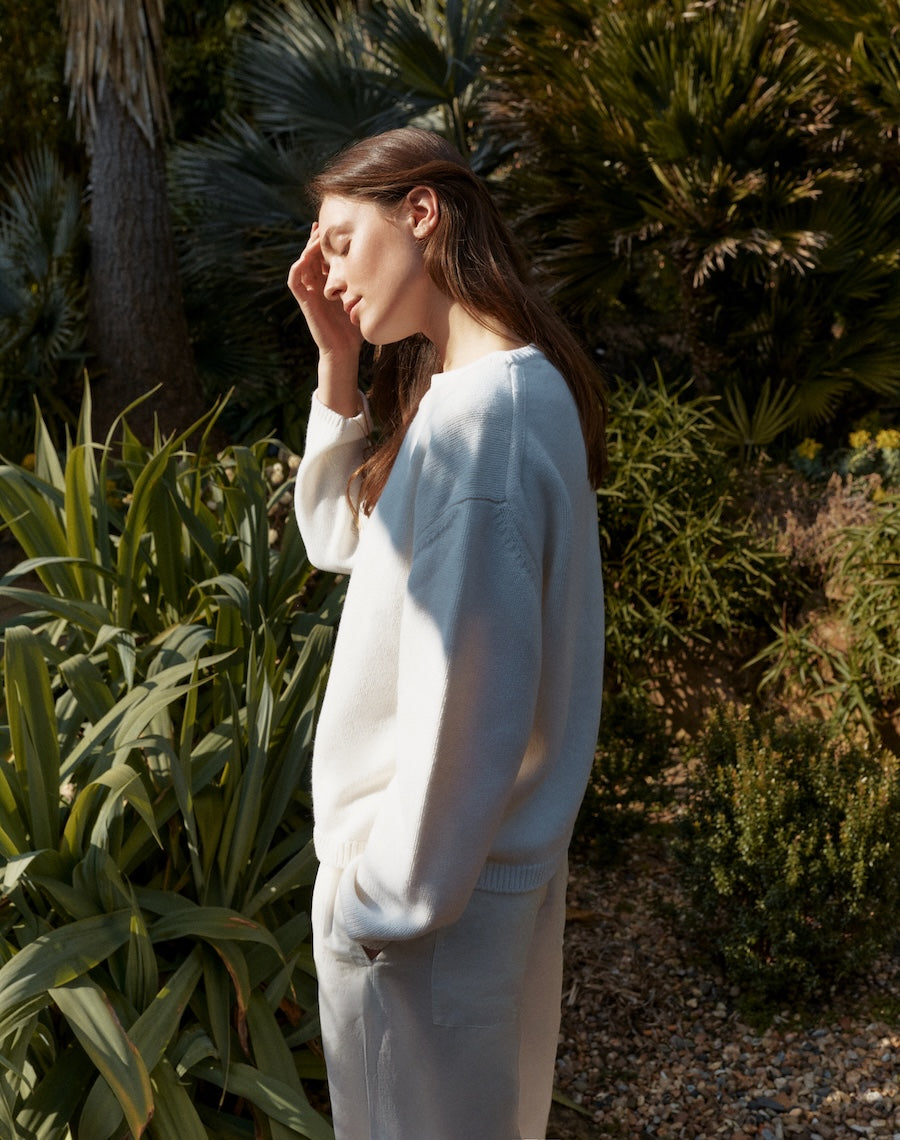 Flecked Wool Crew Neck Jumper