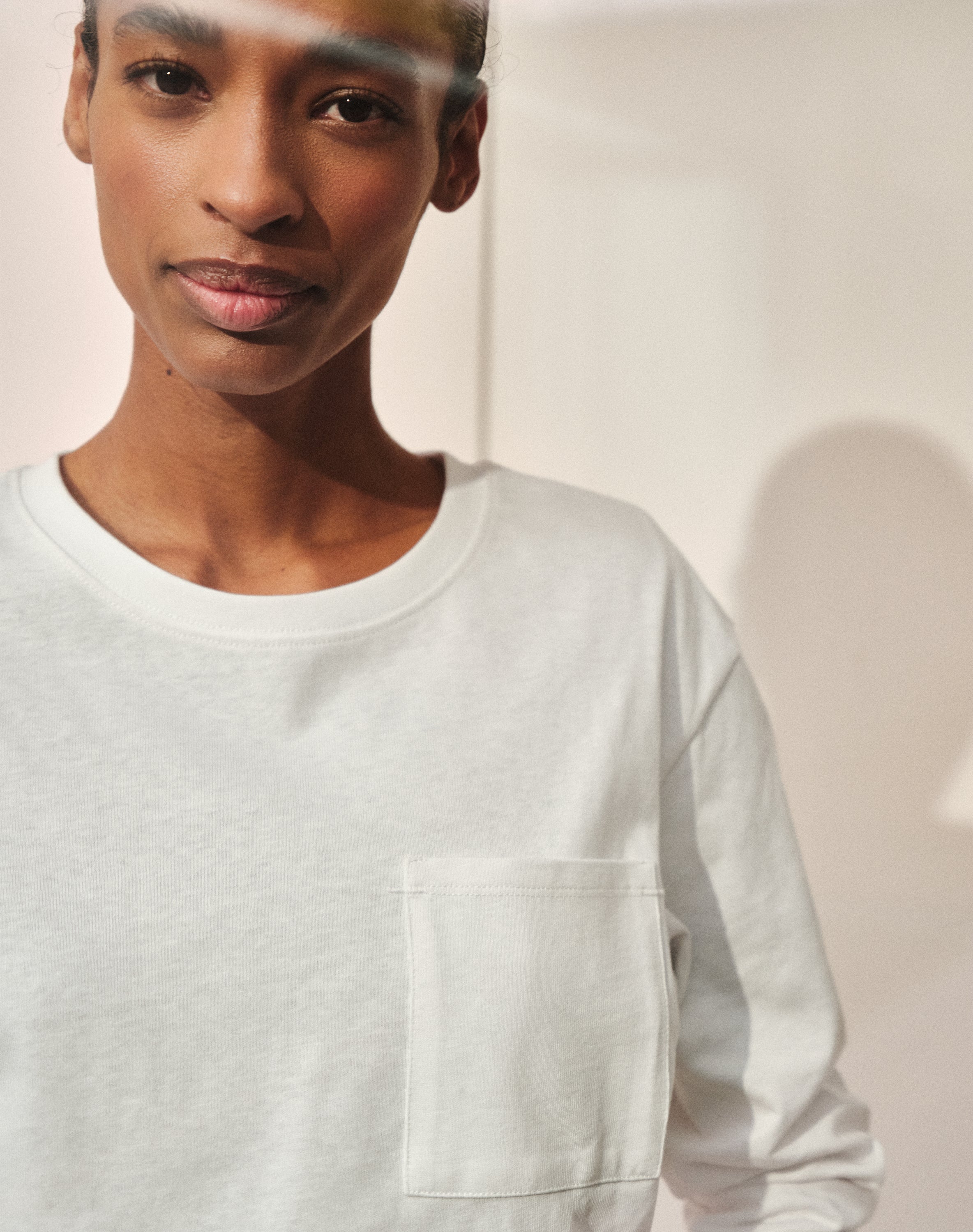 The Structured Slub / The Long Sleeve - White / Archive Sale