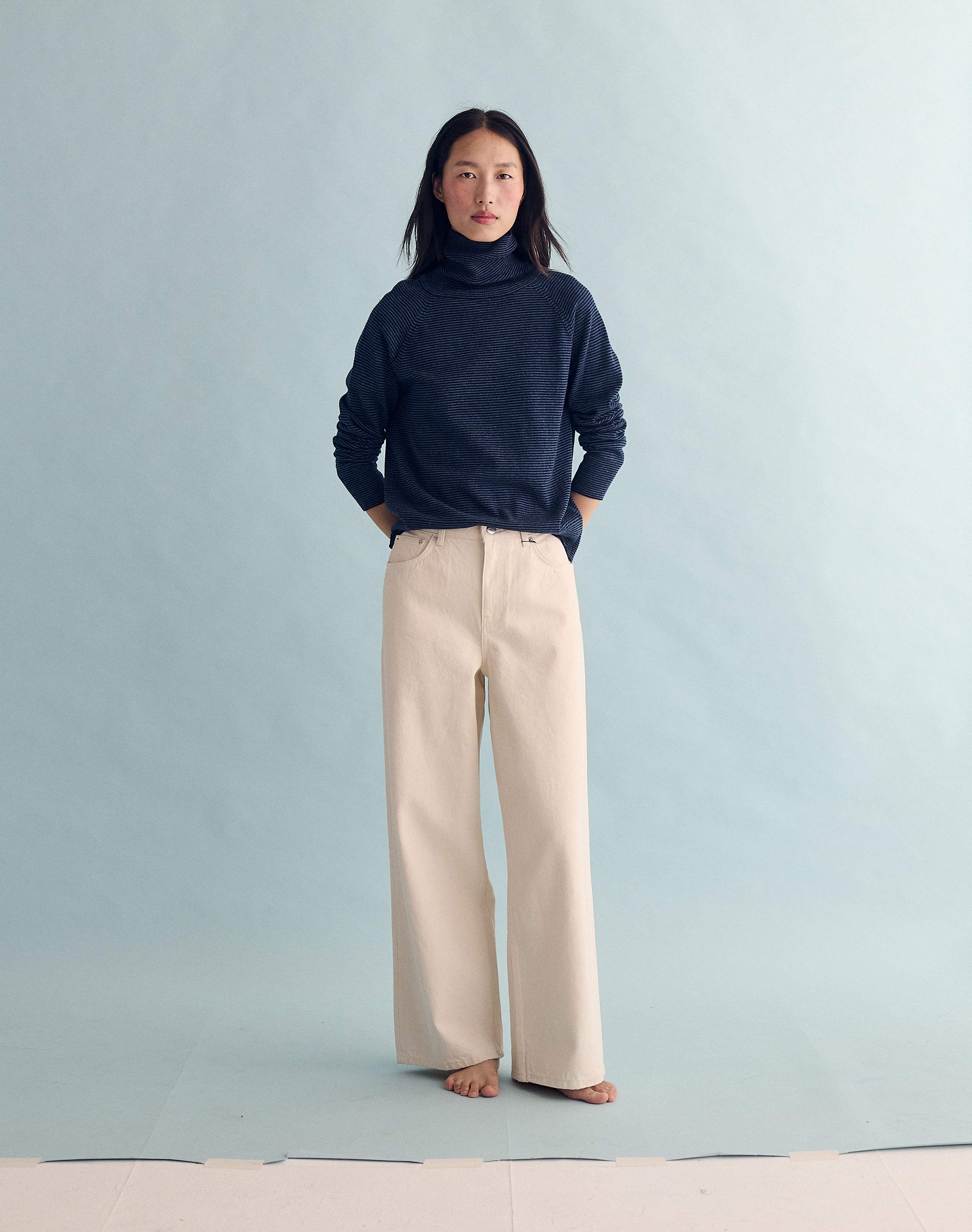 The Weekend Polo - Navy + Atlantic Blue