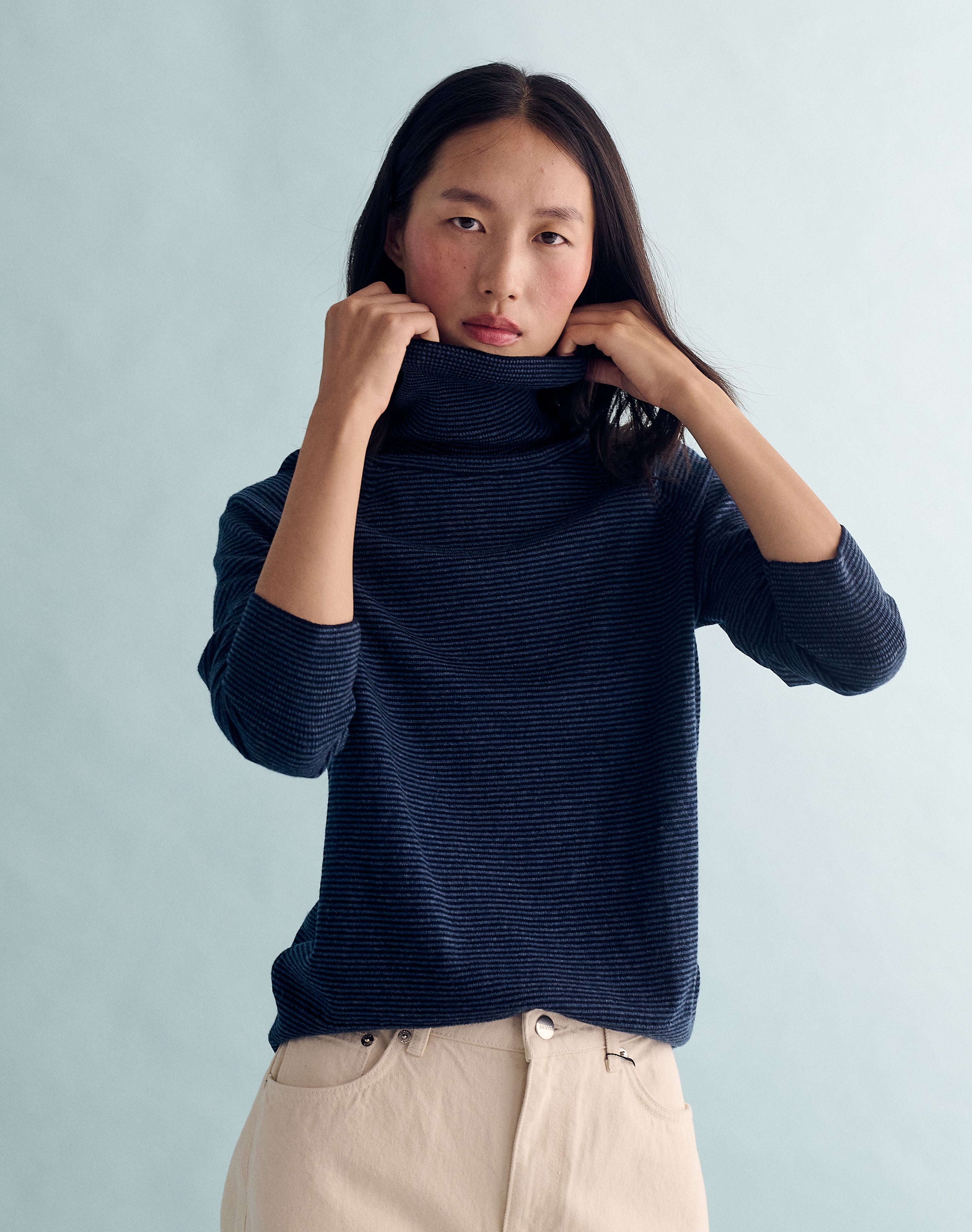 The Weekend Polo - Navy + Atlantic Blue