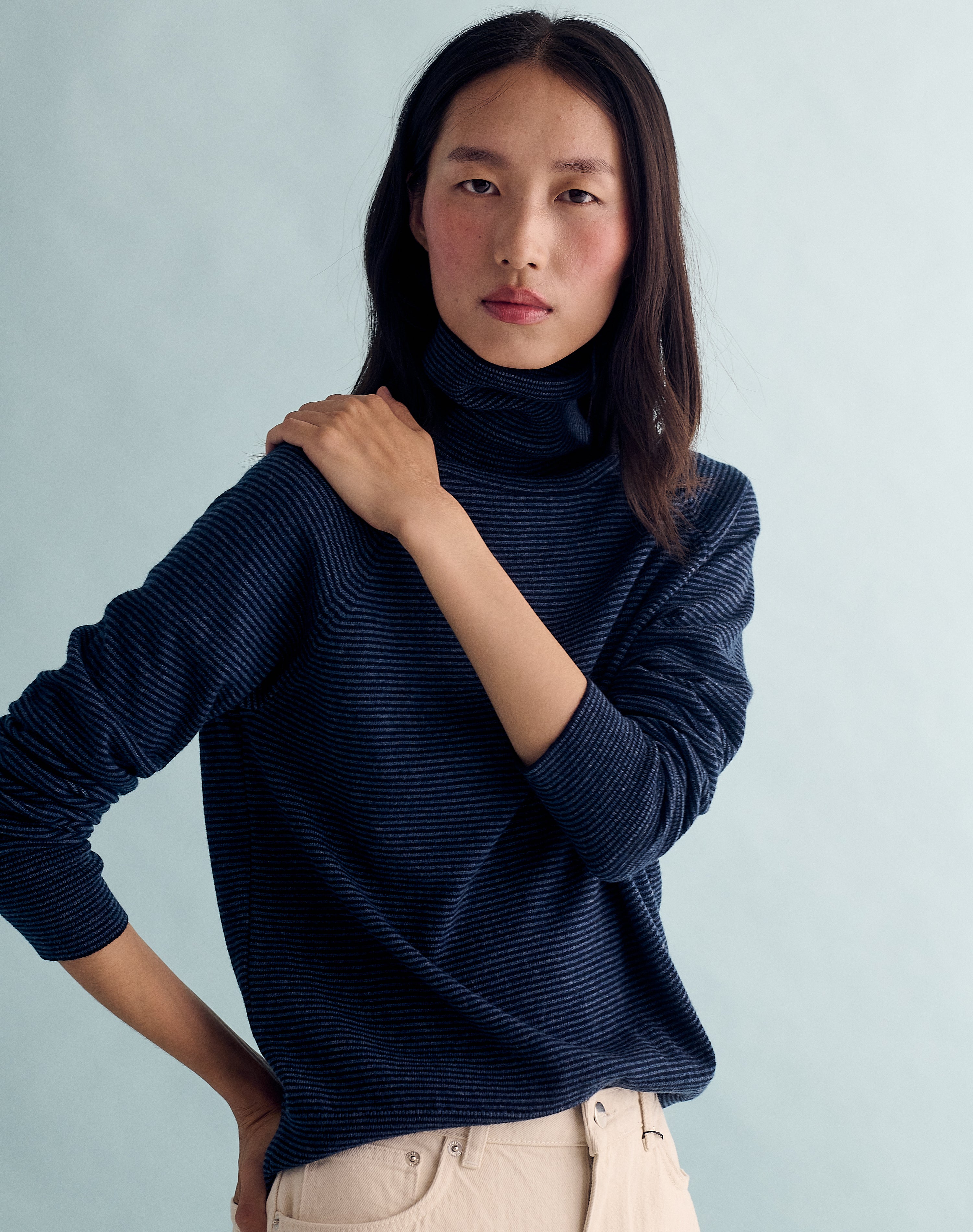 The Weekend Polo - Navy + Atlantic Blue