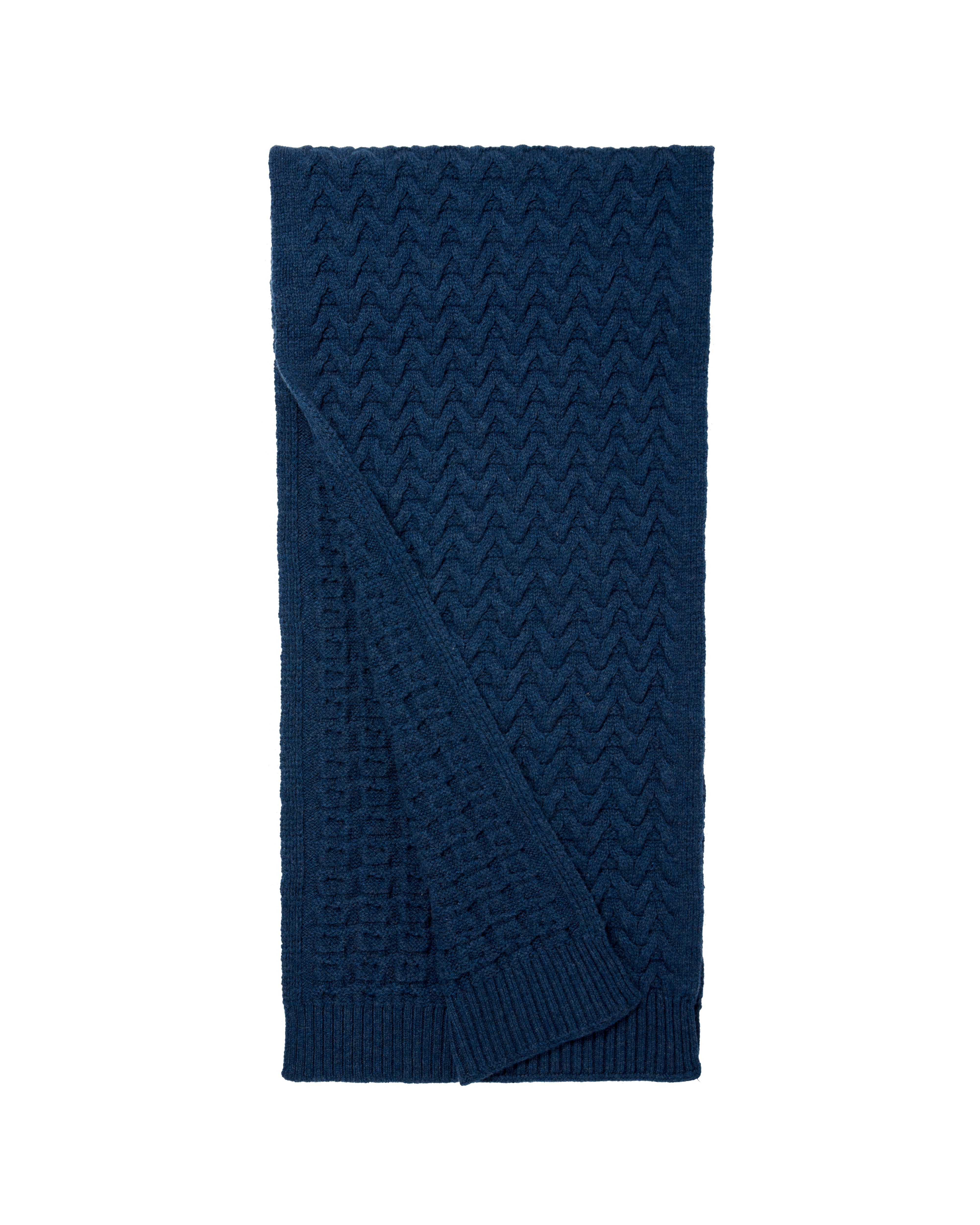 The Border Cable Scarf - Atlantic Blue