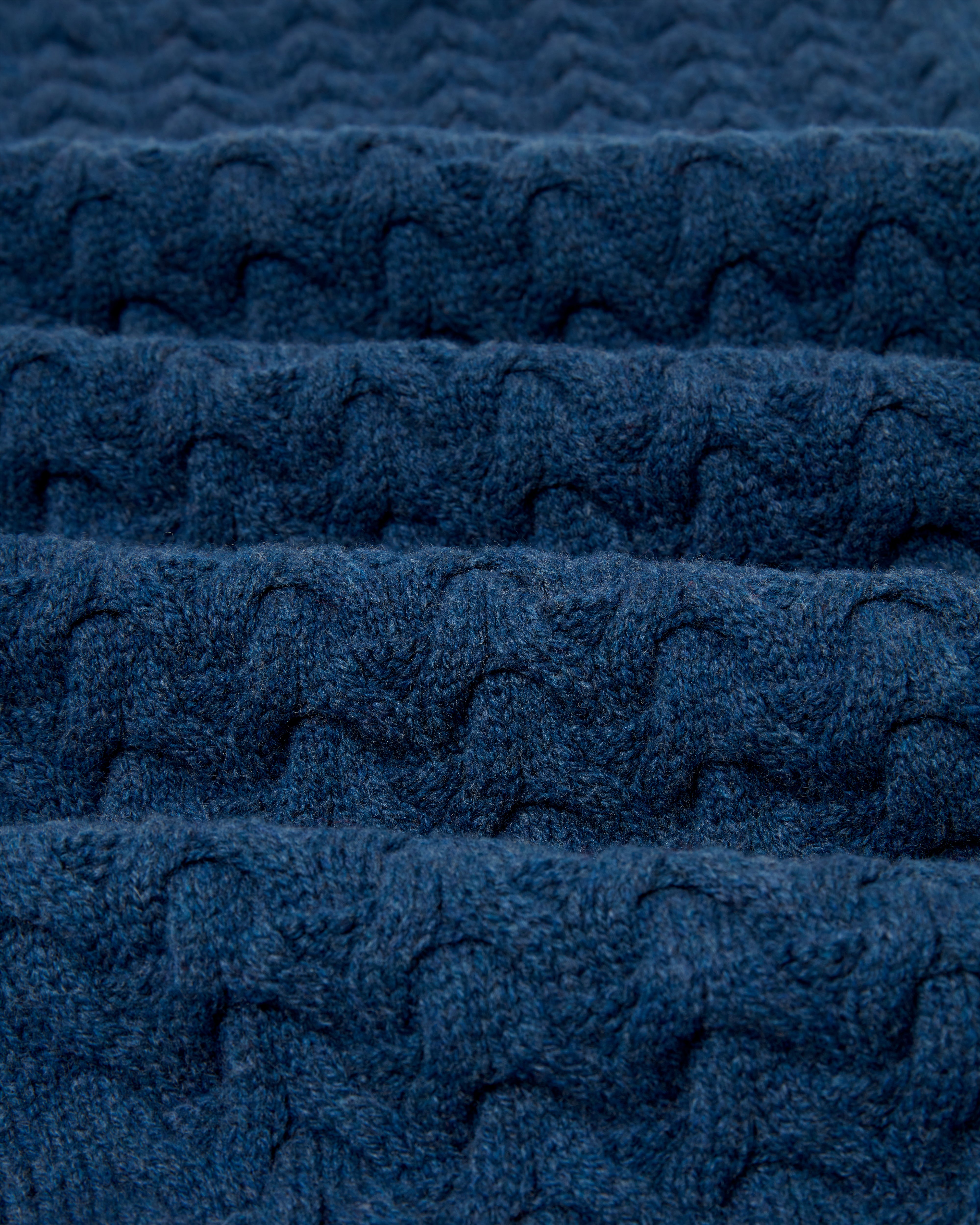 The Border Cable Scarf - Atlantic Blue