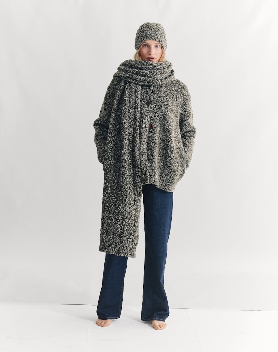 The Border Cable Hat - Moss Twist