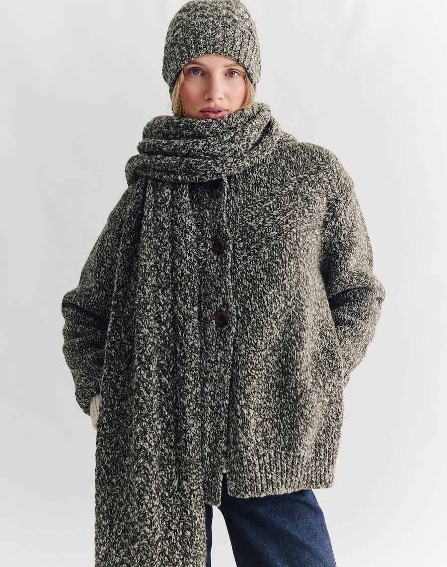 The Border Cable Hat - Moss Twist