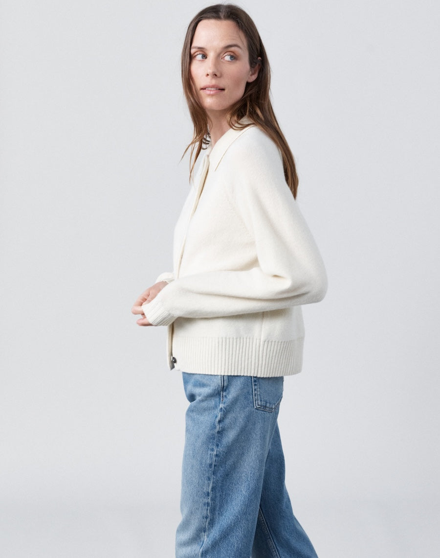 The Gentle Cardigan - Undyed Ecru
