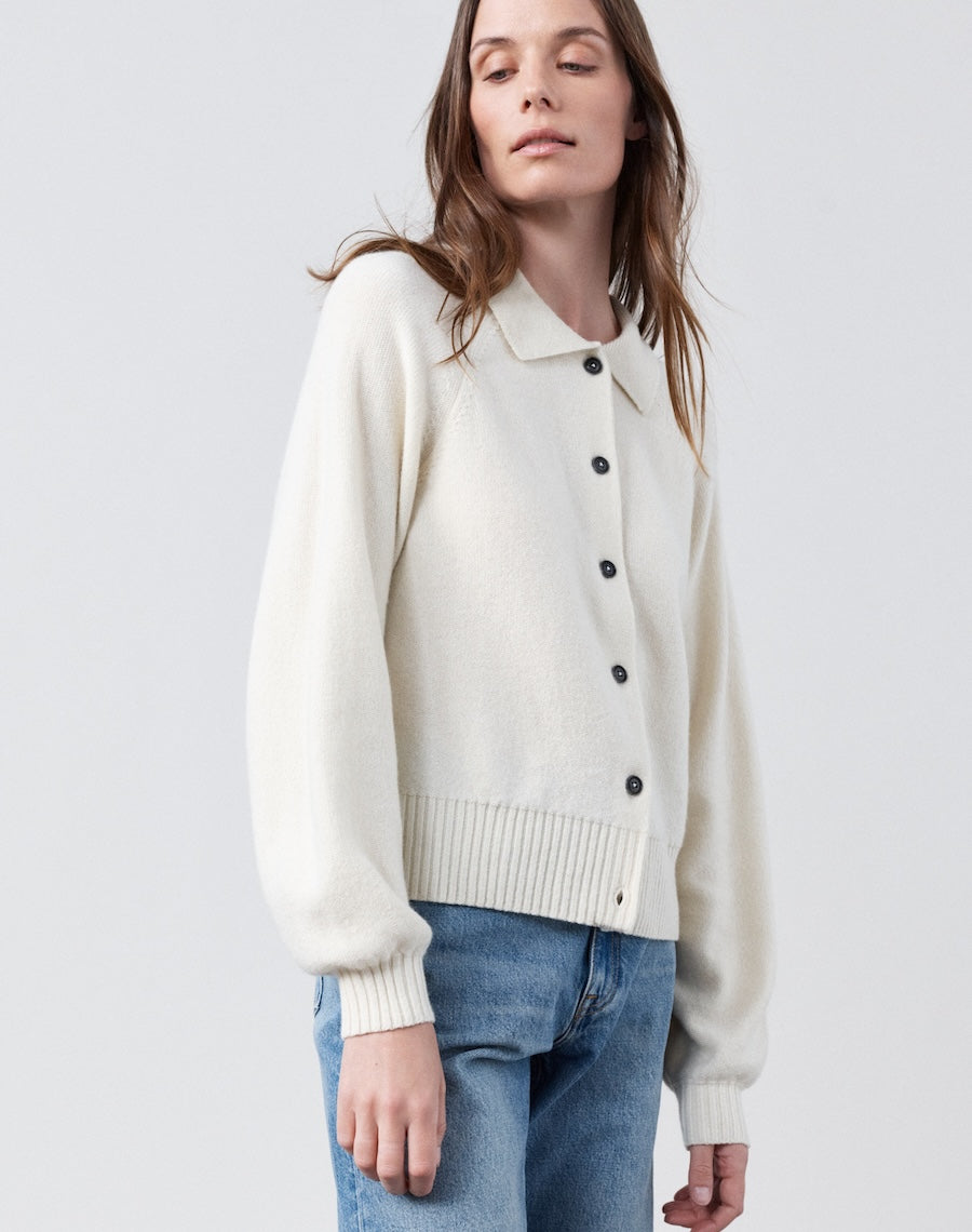 The Gentle Cardigan - Undyed Ecru