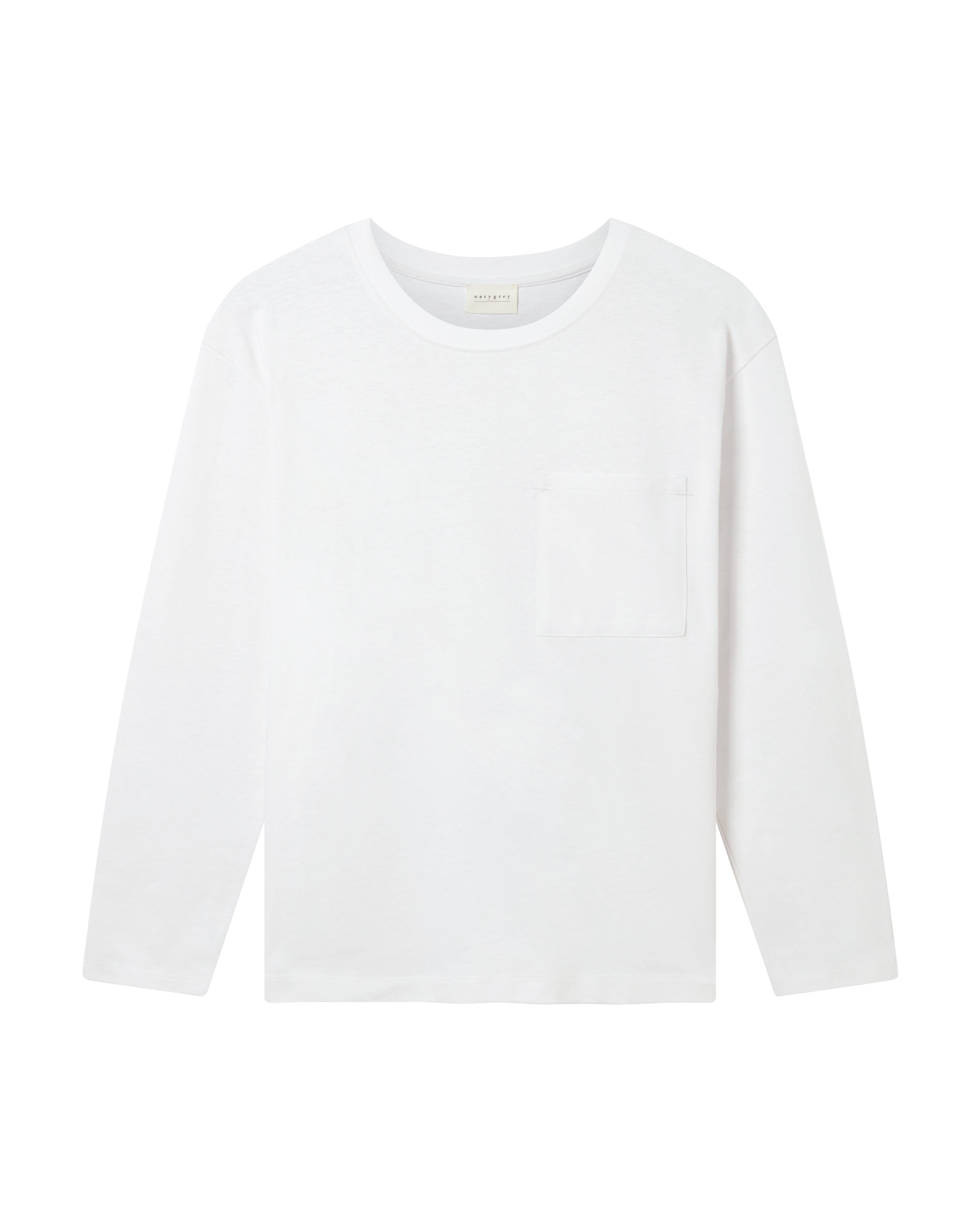The Structured Slub / The Long Sleeve - White