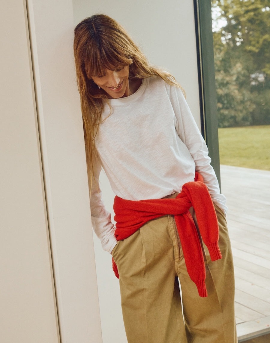 The LAYERED Tee / Long - White + White