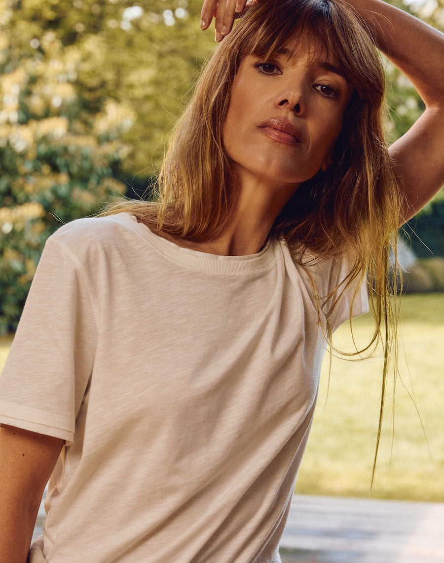 The Layered Tee Short Set - White
