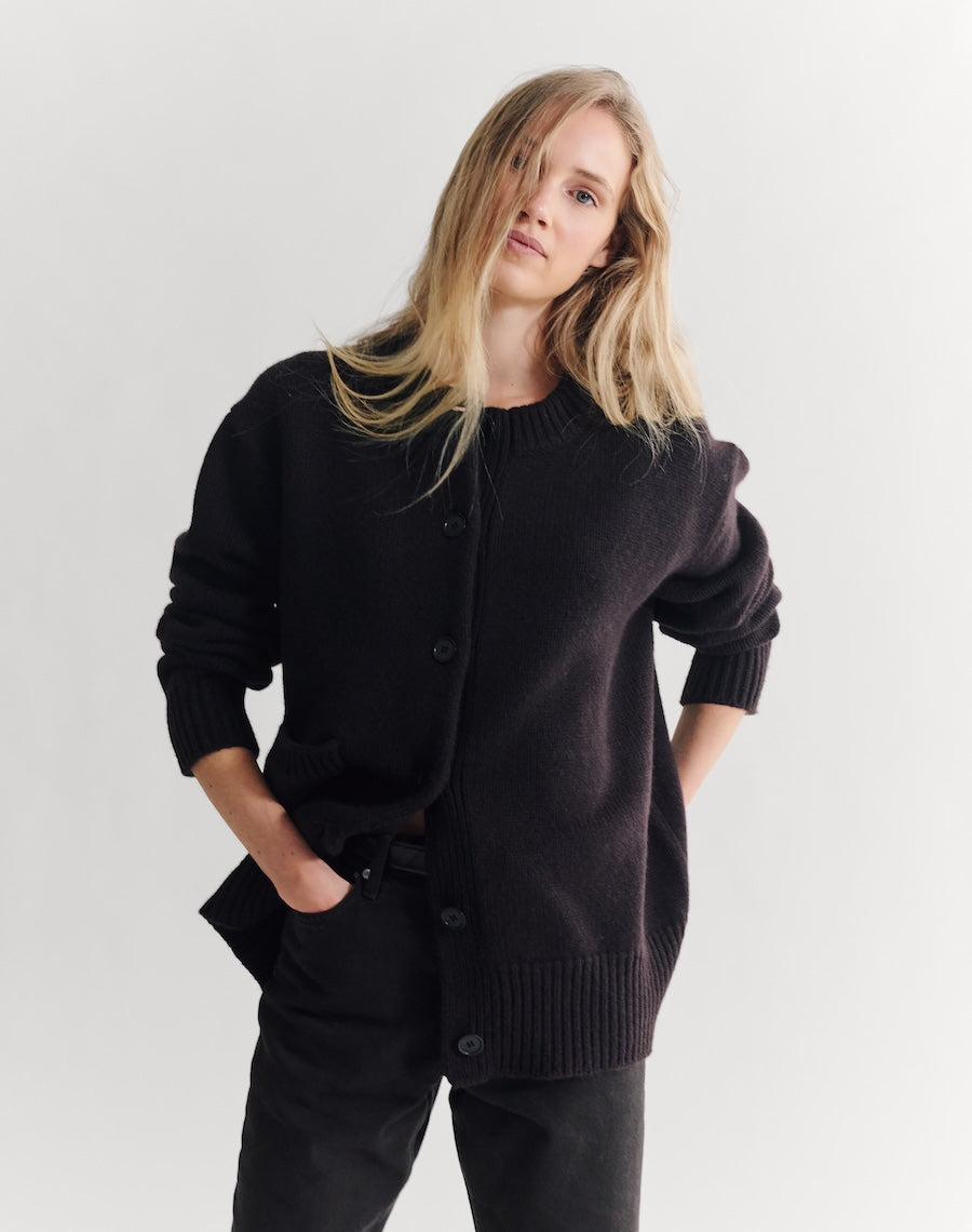 The Oversize Cardigan - Carob