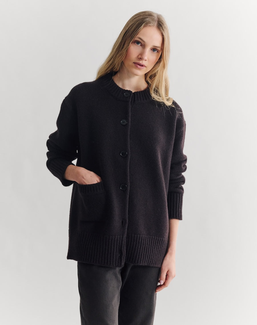The Oversize Cardigan - Carob
