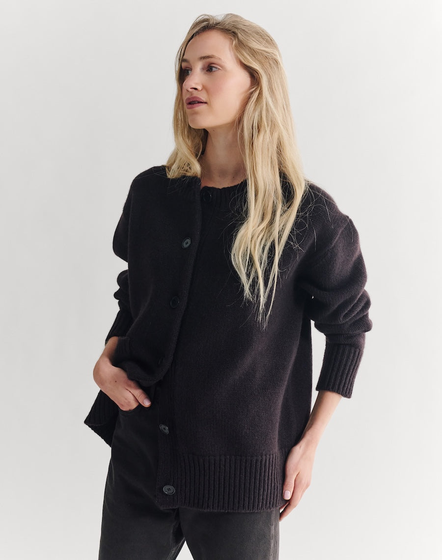 The Oversize Cardigan - Carob
