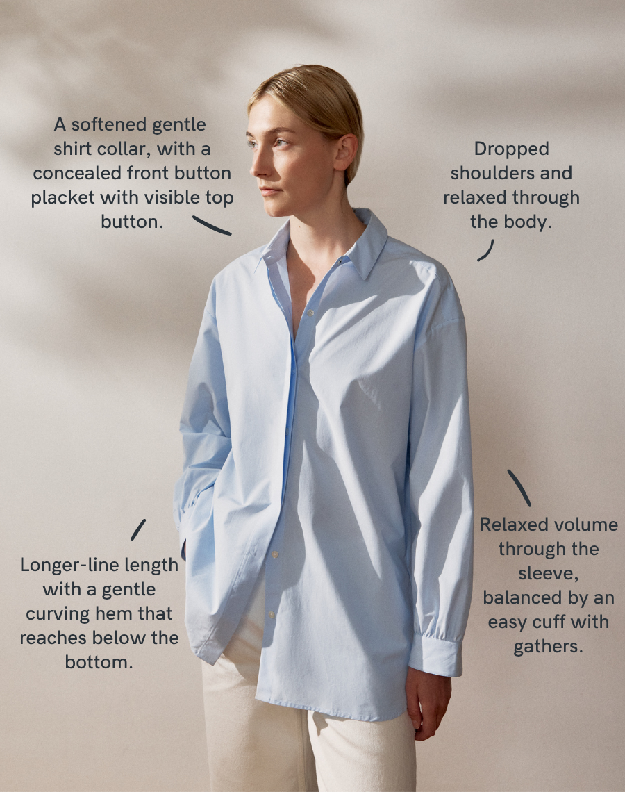 The Oversize Shirt - Salt Blue