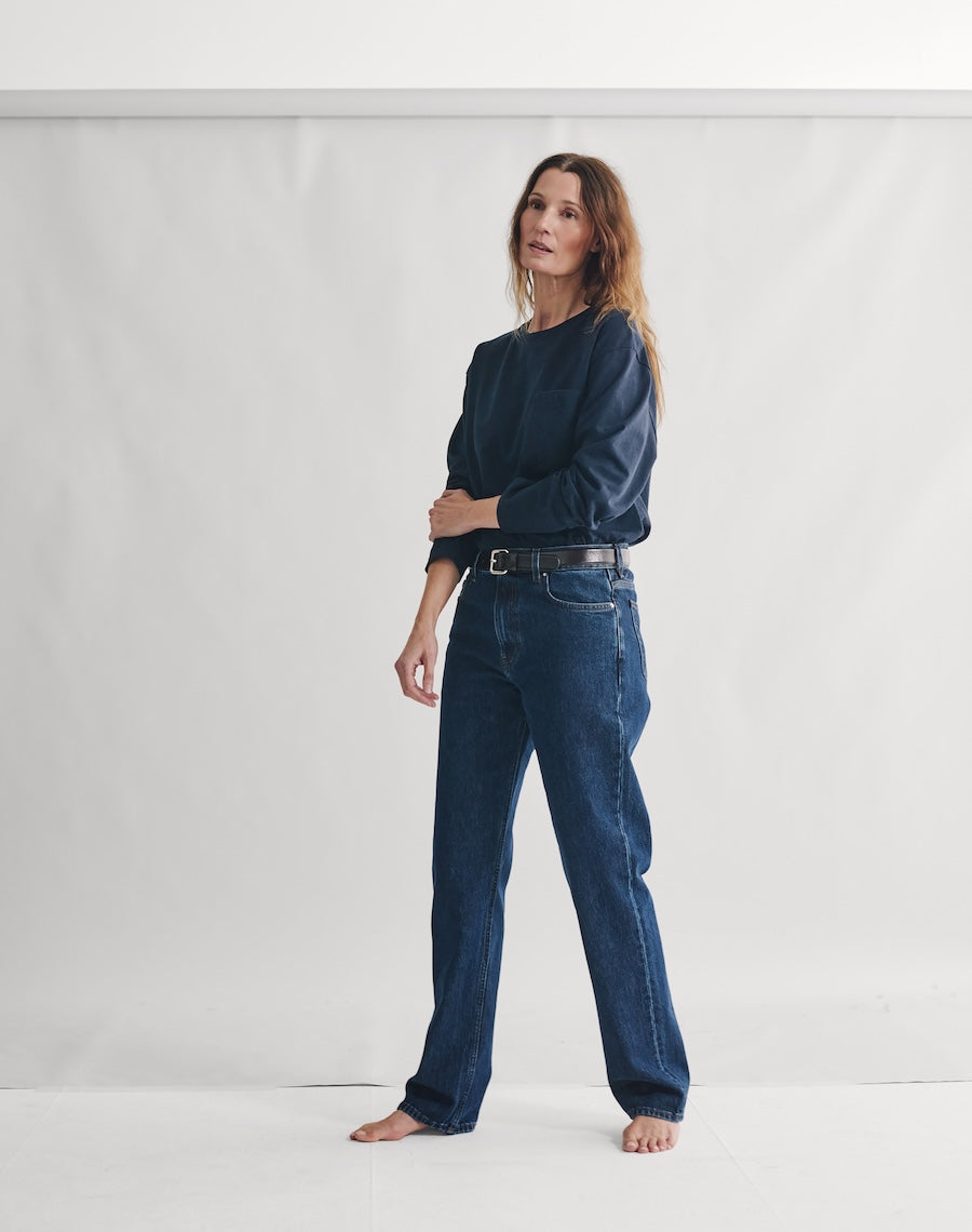 The Structured Slub / The Long Sleeve - Navy / Archive Sale