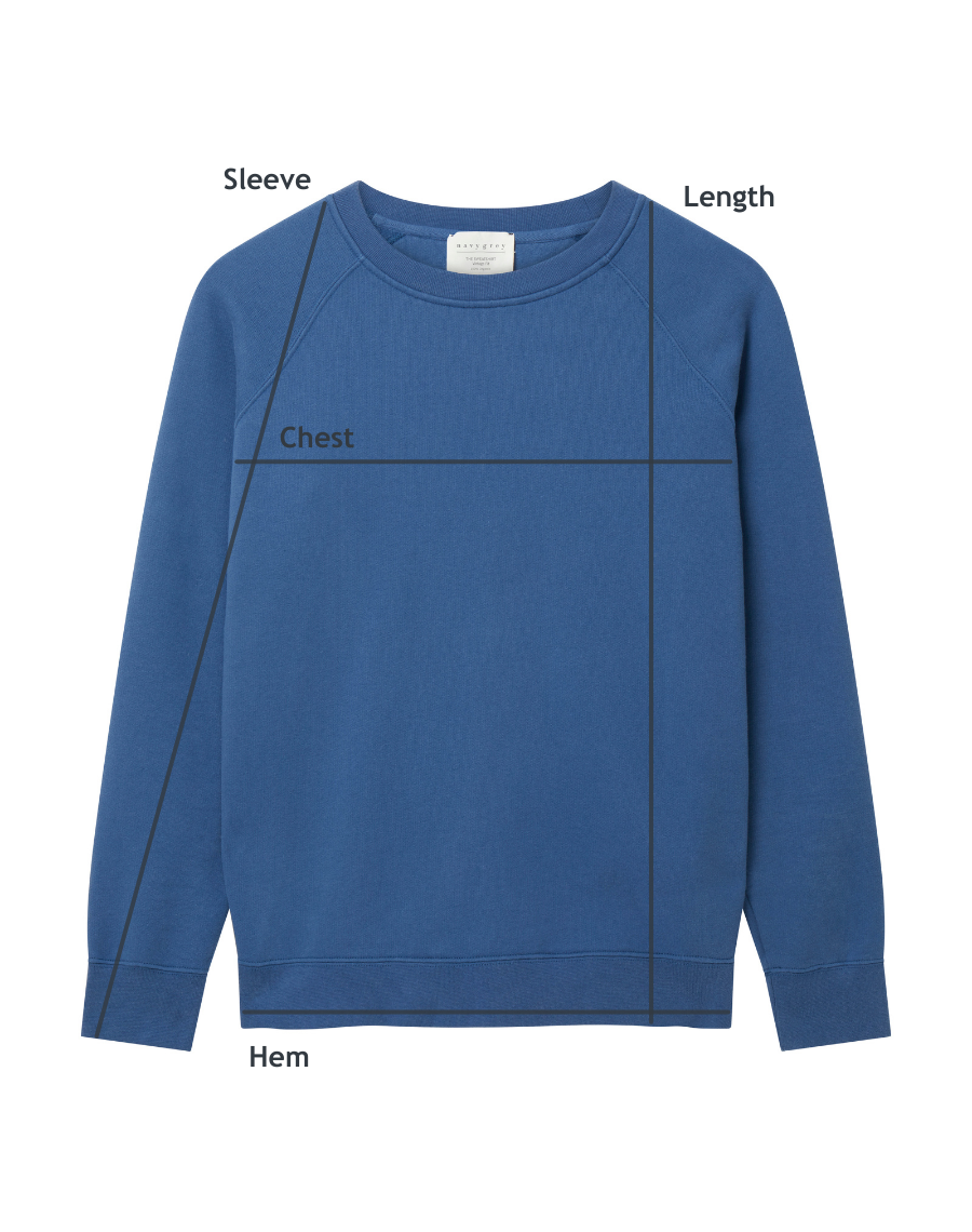 The Vintage-fit SWEATSHIRT - Ocean Blue, Renewed + Restored