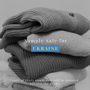 We Stand With Ukraine - The RED CROSS sample sale