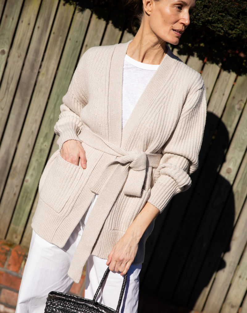 The Heirloom Cardigan Wrap - Lait, Renewed + Restored