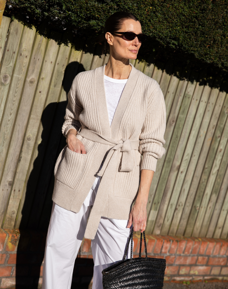 The Heirloom Cardigan Wrap - Lait, Renewed + Restored