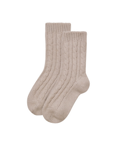 The BORDER CABLE Socks - Lait