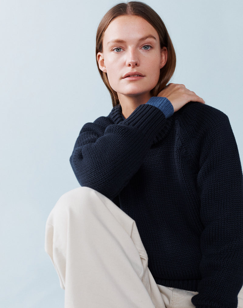 Navy Cotton Jumper