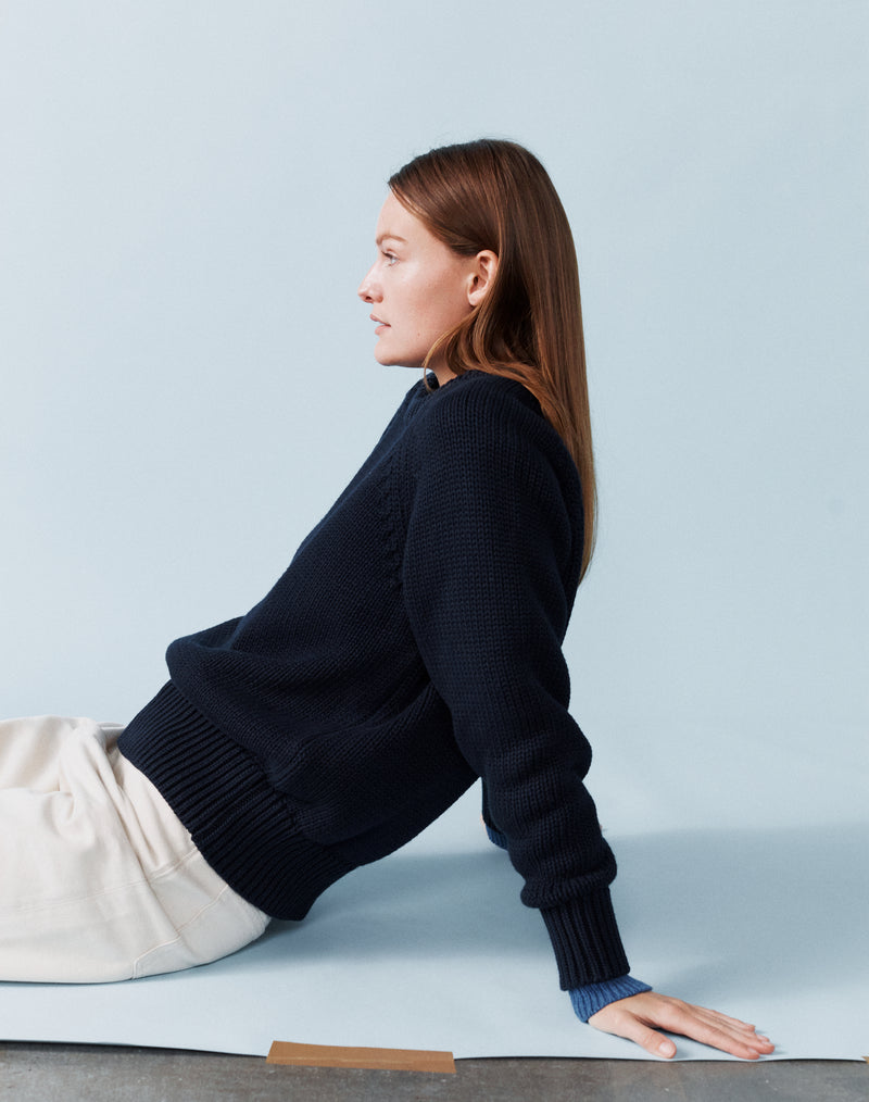 Navy Cotton Jumper 