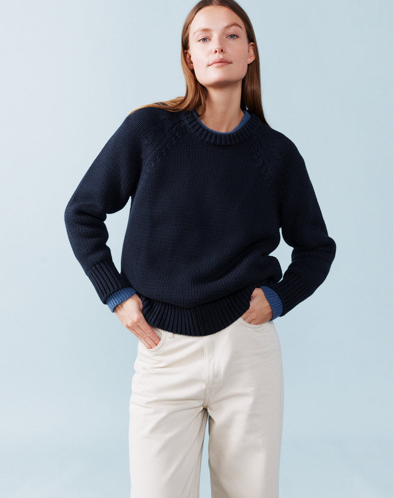 Navy Cotton Jumper
