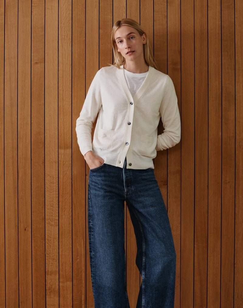 The Summer Cardigan - Ecru, Renewed + Restored
