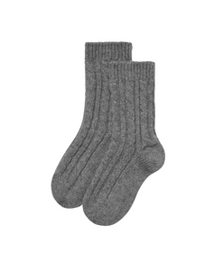 The BORDER CABLE Socks - Storm Grey