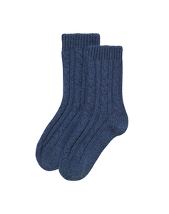 The BORDER CABLE Socks - Atlantic Blue